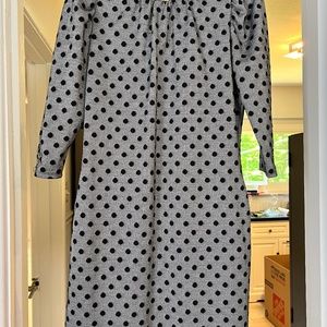 Gray And Black Polka Dot Dress - W/ pockets!